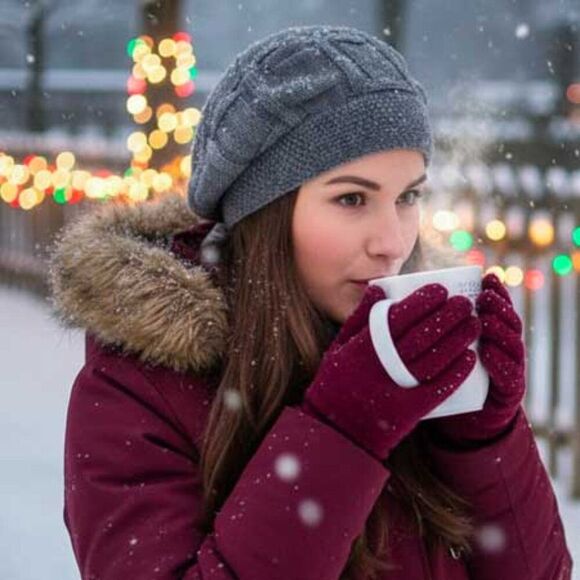 2/$30 Ladies Dark Grey Ladies Winter Knitted French Beret - Picture 3 of 5